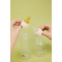 Biberon bébé - BIBS - Embout rond - Silicone - 270 ml - Débit moyen