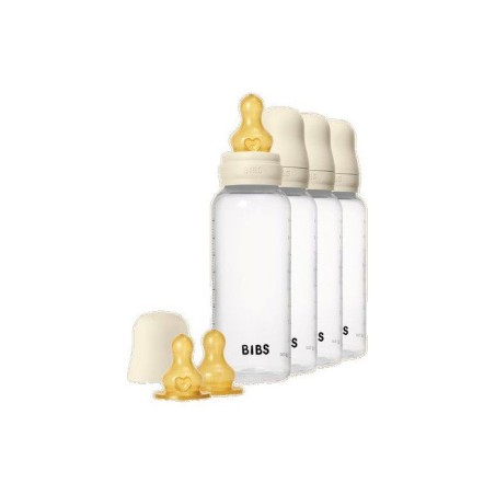 Biberon bébé - BIBS - Embout rond - Caoutchouc naturel - 270 ml - D
