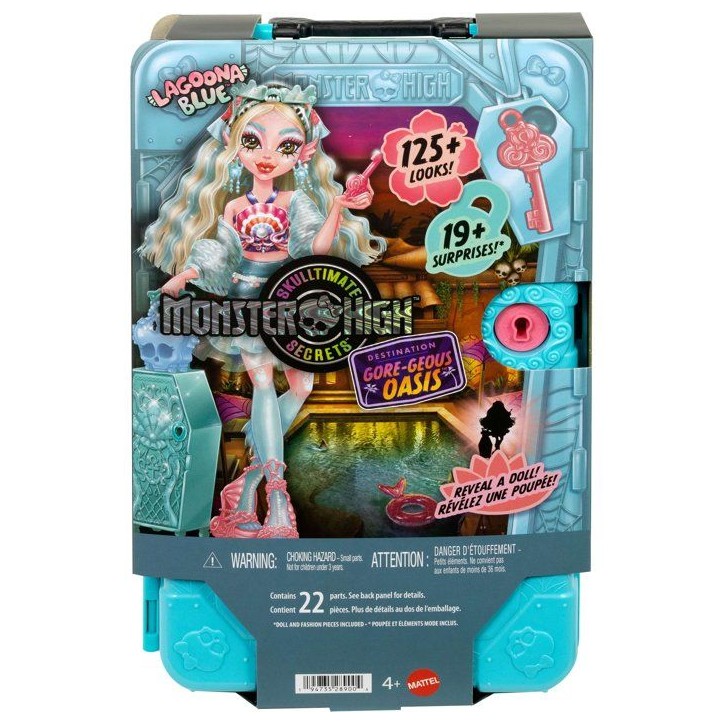Coffret poupée - MONSTER HIGH MATTEL - Lagoona Blue JDR51 - 19 surprises - Accessoires