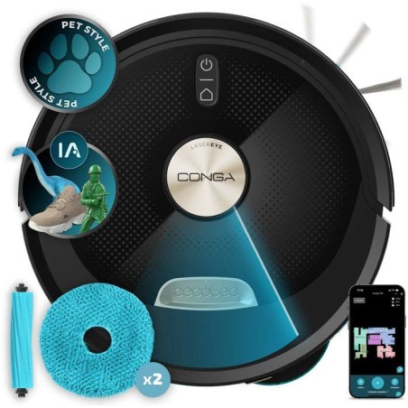 Aspirateur robot laveur - CECOTEC Conga M100 Spin AI - 20 000 Pa - 220