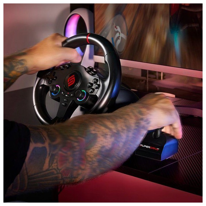 Volant gaming - SUBSONIC - Double joysticks LED + levier - PS4 PC Switch Switch 2 Xbox One Xbox Series