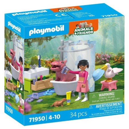 PLAYMOBIL 71950 L'heure du bain des animaux
