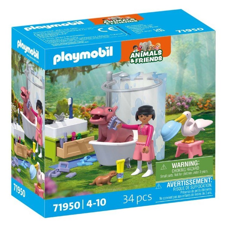 PLAYMOBIL 71950 L'heure du bain des animaux