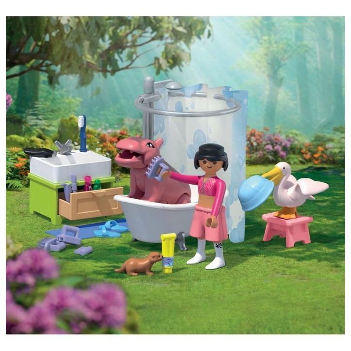 PLAYMOBIL 71950 L'heure du bain des animaux