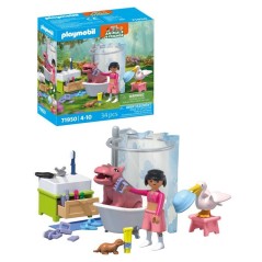 PLAYMOBIL 71950 L'heure du bain des animaux