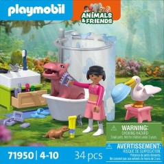 PLAYMOBIL 71950 L'heure du bain des animaux