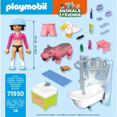 PLAYMOBIL 71950 L'heure du bain des animaux