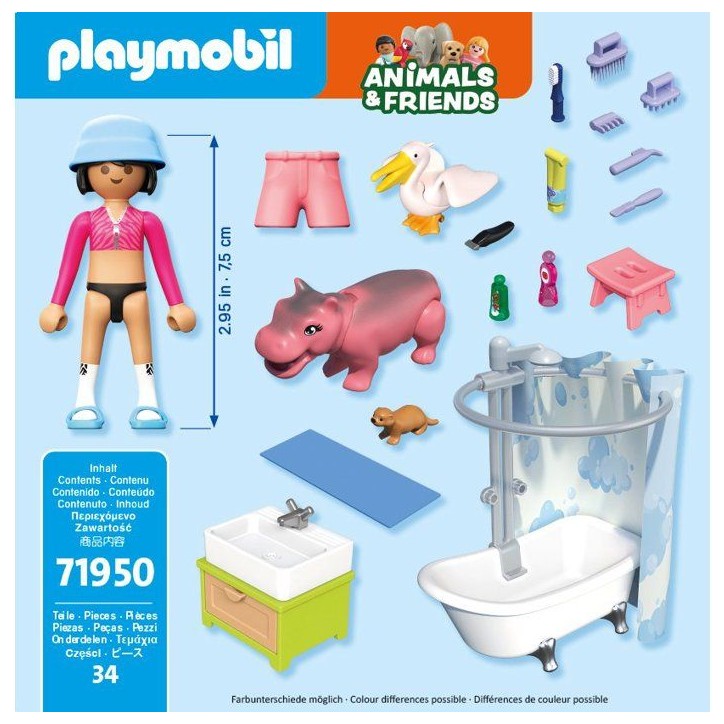 PLAYMOBIL 71950 L'heure du bain des animaux