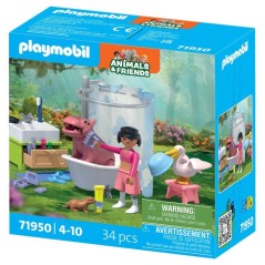 PLAYMOBIL 71950 L'heure du bain des animaux