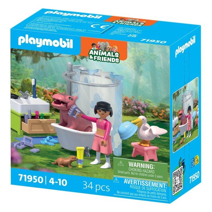 PLAYMOBIL 71950 L'heure du bain des animaux