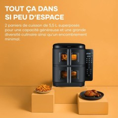 Friteuse sans huile - SEVERIN - AirFryer FR2468 - Capacité 11 L - Dou