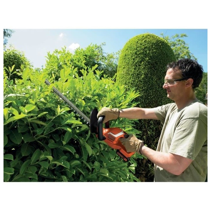 Taille-haies électrique sans fil + batterie 2Ah + chargeur - BLACK&DECKER - GTC1845L20-QW - 18V - Lame 45cm Taille-haies électrique sans fil + batterie 2Ah + chargeur - BLACK&DECKER - GTC1845L20-QW - 18V - Lame 45cm