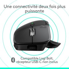 Souris sans fil - Logitech - MX Master 4 for Mac - Ergonomique - Noire