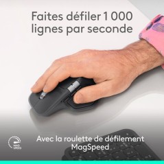 Souris sans fil - Logitech - MX Master 4 - Ergonomique - Graphite