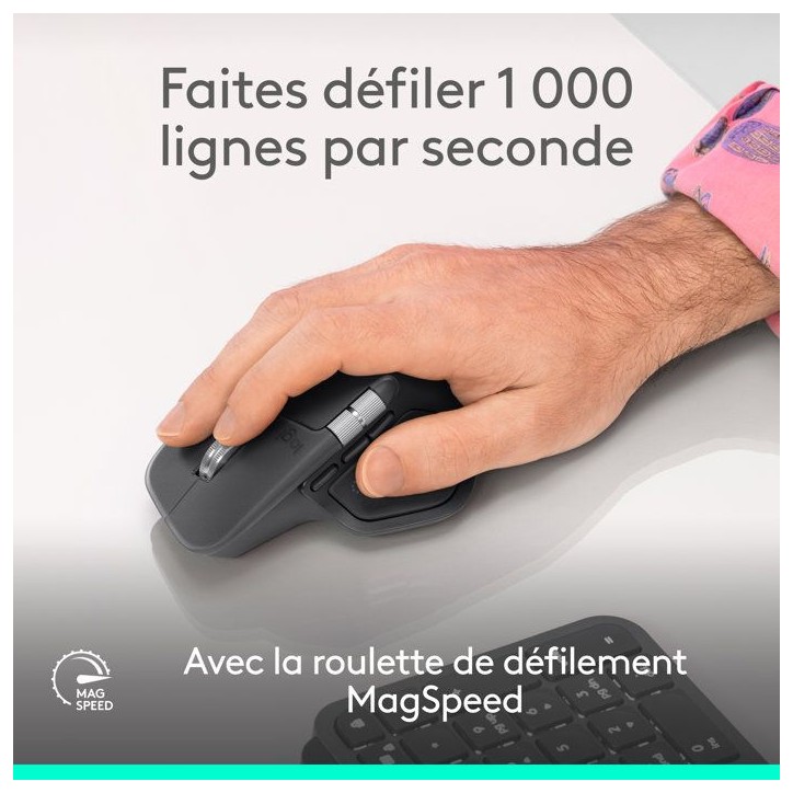 Souris sans fil - Logitech - MX Master 4 - Ergonomique - Graphite