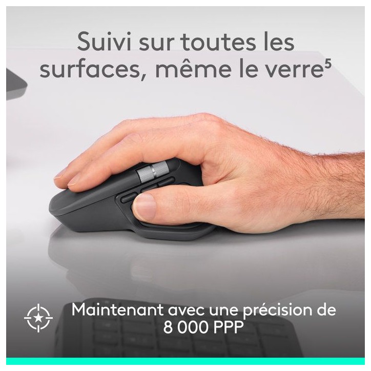Souris sans fil - Logitech - MX Master 4 - Ergonomique - Graphite