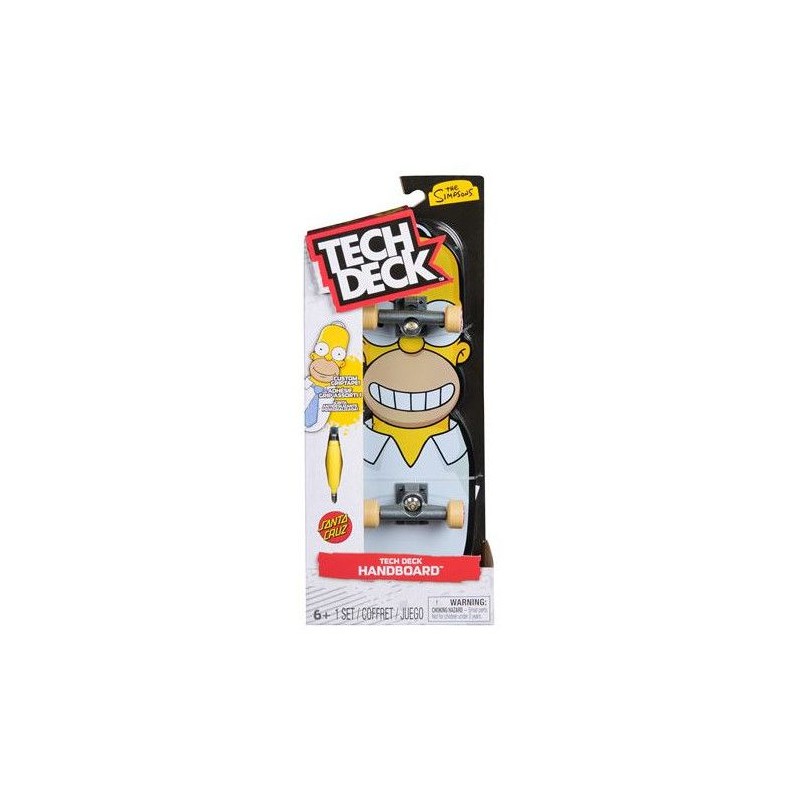 Pack figurine Tech Deck 1 handboard The Simpsons X Santa Cruz