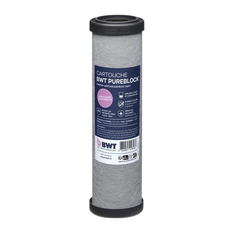 Cartouche charbon actif - BWT - PUREBLOCK 10 µm - Élimination goûts