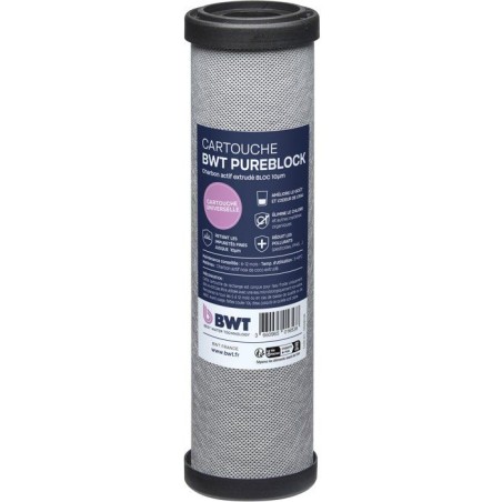 Cartouche charbon actif - BWT - PUREBLOCK 10 µm - Élimination goûts
