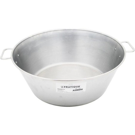 Bassine - LE PRATIQUE - Aluminium - Ø 45 cm - 21 L - Épaisseur 1,5 mm - Anse alu