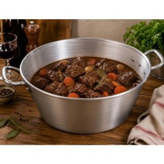 Bassine - LE PRATIQUE - Aluminium - Ø 45 cm - 21 L - Épaisseur 1,5 m