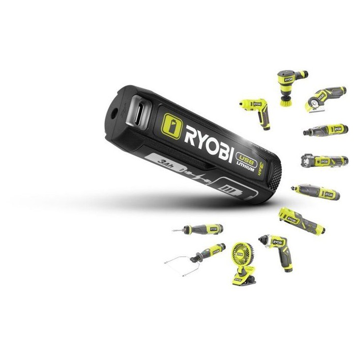 RYOBI Loupe éclairée 4V USB Lithium x3 LED - batterie 2Ah + chargeur - RML4-120G