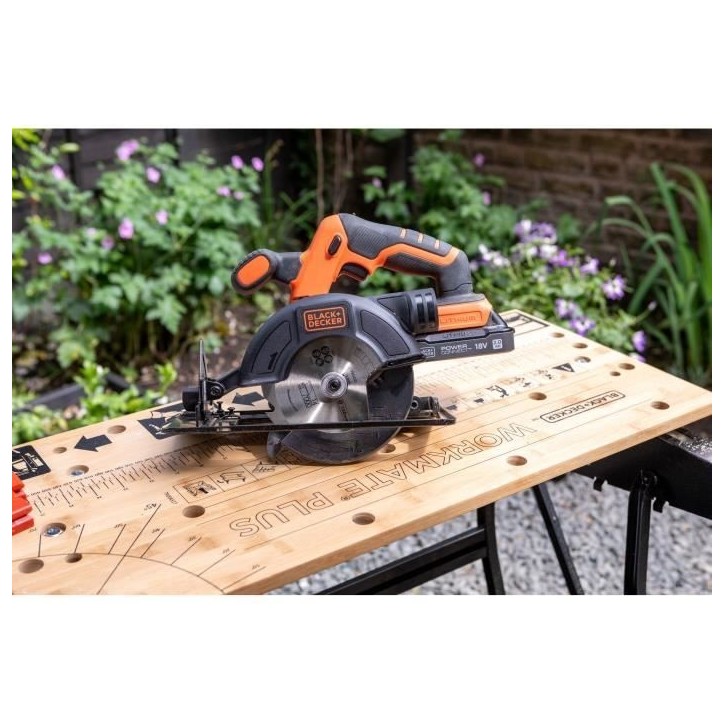 Scie circulaire sans fil - BLACK+DECKER - BDCCS18N-XJ - 18V - profondeur de coupe 140mm - sans batterie
