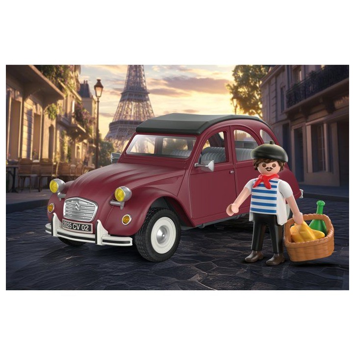 PLAYMOBIL 72097 Citroen 2CV Grenat Exclusif, Classic Car, Voiture de collection, 40 pieces, des 14 ans