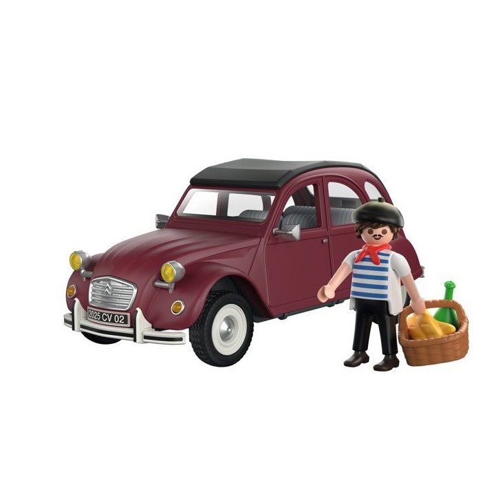 PLAYMOBIL 72097 Citroen 2CV Grenat Exclusif, Classic Car, Voiture de collection, 40 pieces, des 14 ans
