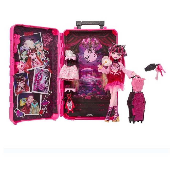 Coffret poupée - MONSTER HIGH MATTEL - Draculaura JDR50 - 19 surprises - Accessoires