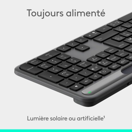Clavier - Sans fil - Logitech - Signature Slim Solar+ - Graphite