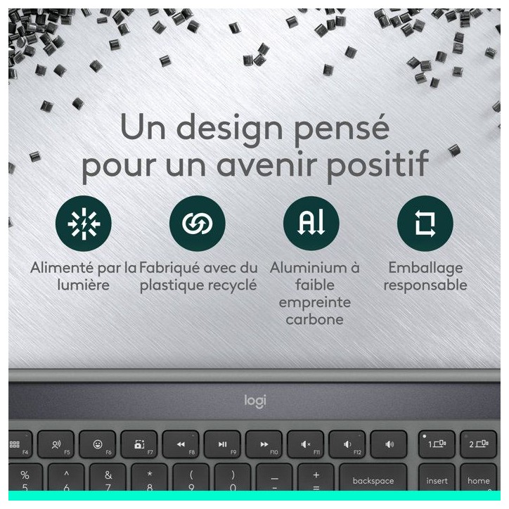 Clavier - Sans fil - Logitech - Signature Slim Solar+ - Graphite