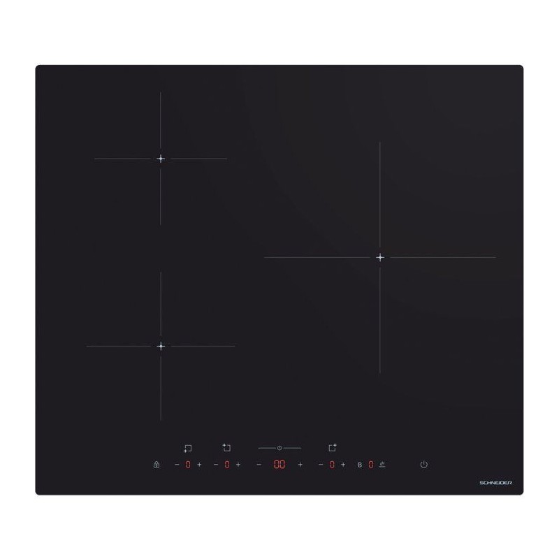 Plaque a induction - SCHNEIDER - 3 foyers - 52 x 59 x 5,5 cm - SCTI630