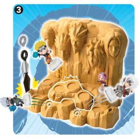 Naruto Shippuden Hokage Rock Survival - Jeu de plateau - EPOCH GAMES - Diorama - 4 figurines