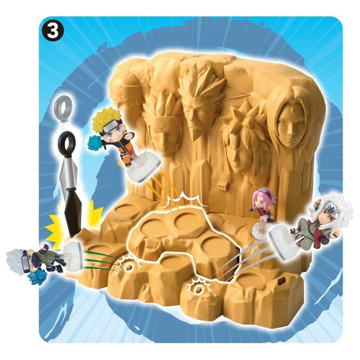 Naruto Shippuden Hokage Rock Survival - Jeu de plateau - EPOCH GAMES - Diorama - 4 figurines