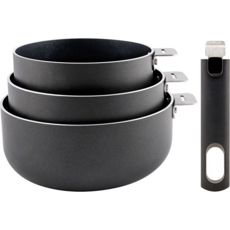 Casseroles - COSY & TRENDY - Click Set 3 - 16 a 20 cm - Antiadhésif -