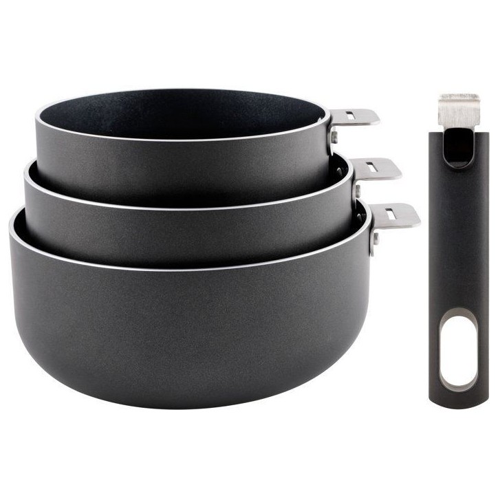 Casseroles - COSY & TRENDY - Click Set 3 - 16 a 20 cm - Antiadhésif - Poignée amovible Casseroles - COSY & TRENDY - Click Set 3 - 16 a 20 cm - Antiadhésif - Poignée amovible