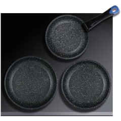 Set de 3 poeles - ARTHUR MARTIN - AM2196 - Ø20-24-26 cm - Acier inoxy