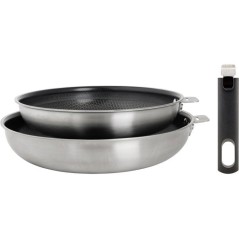 Poeles - COSY & TRENDY - Elegance Set 2 - 24+28 cm - Noir - Aluminium recyclé - Tous feux