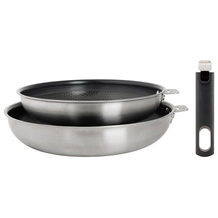 Poeles - COSY & TRENDY - Elegance Set 2 - 24+28 cm - Noir - Aluminium recyclé - Tous feux