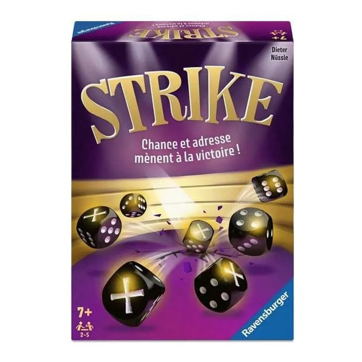 Ravensburger - Strike - Jeu d'ambiance - Jeu de dés famille ou entre amis - a partir de 7 ans - Mixte - 24867 - Version frança Ravensburger - Strike - Jeu d'ambiance - Jeu de dés famille ou entre amis - a partir de 7 ans - Mixte - 24867 - Version frança