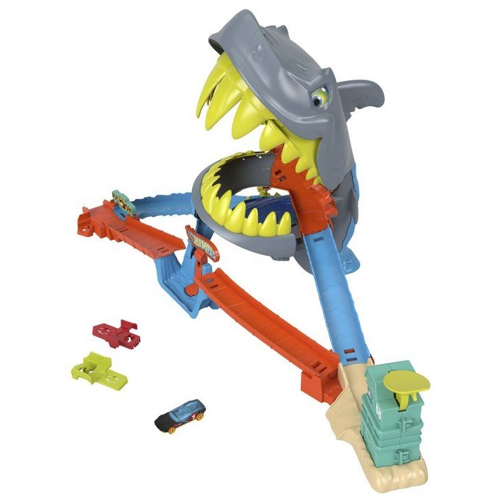 Circuit - HOT WHEELS - Attaque du requin JHL96 - Pistes multiples - Action - Véhicule