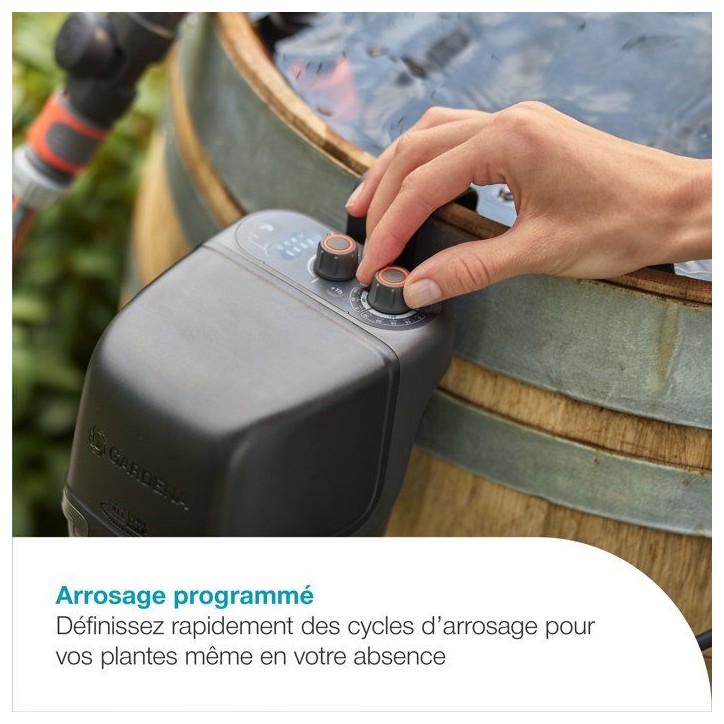 Pompe pour collecteur d'eau de pluie - GARDENA - 2400 - Batterie Li-ion 18V 2,5Ah - Garantie 5 ans