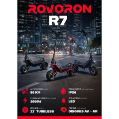 Trottinette électrique - ROVORON - R7 - 60V 28Ah - Noir