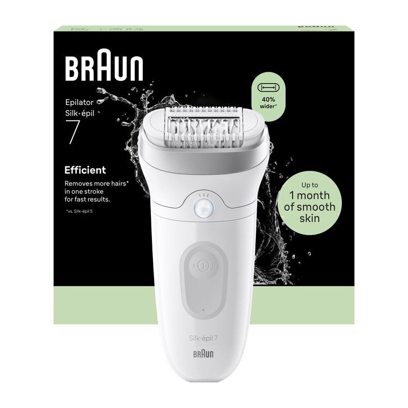 Épilateur électrique - BRAUN - SE7-011 - 2 modes - 40 min - Étanche