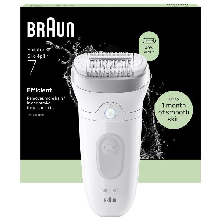 Épilateur électrique - BRAUN - SE7-011 - 2 modes - 40 min - Étanche - Blanc Épilateur électrique - BRAUN - SE7-011 - 2 modes - 40 min - Étanche - Blanc