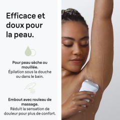 Épilateur électrique - BRAUN - SE7-011 - 2 modes - 40 min - Étanche