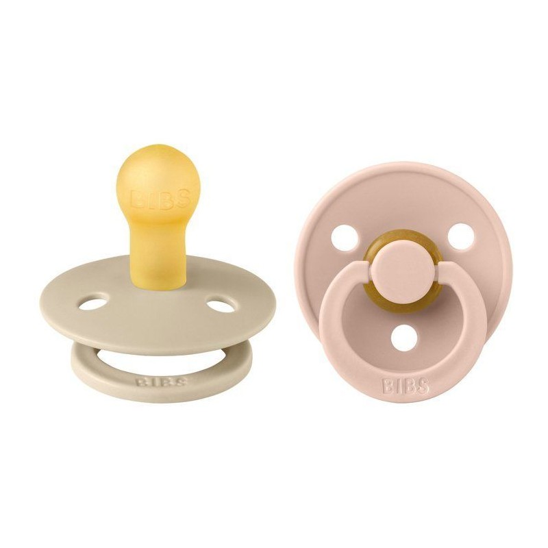 Sucette bébé - BIBS - Colour - Embout rond - Pack de 2 - Caoutchouc