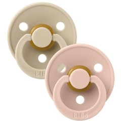 Sucette bébé - BIBS - Colour - Embout rond - Pack de 2 - Caoutchouc