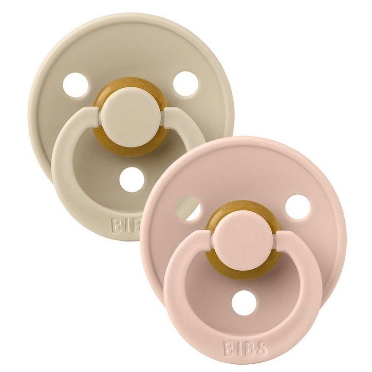 Sucette bébé - BIBS - Colour - Embout rond - Pack de 2 - Caoutchouc naturel - Taille 1 Vanilla Blush Sucette bébé - BIBS - Colour - Embout rond - Pack de 2 - Caoutchouc naturel - Taille 1 Vanilla Blush